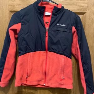 Columbia size 7/8 girls pink and black jacket